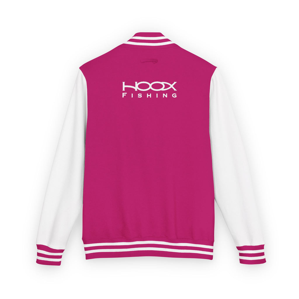 Hook Fishing Letterman Jacket | Red White varsity jacket