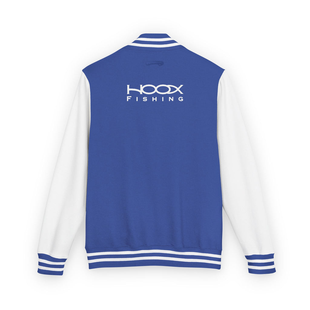 Hook Fishing Letterman Jacket | Red White varsity jacket