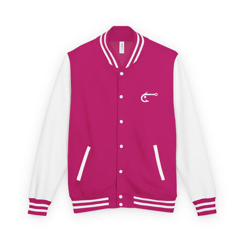 Hook Fishing Letterman Jacket | Red White varsity jacket