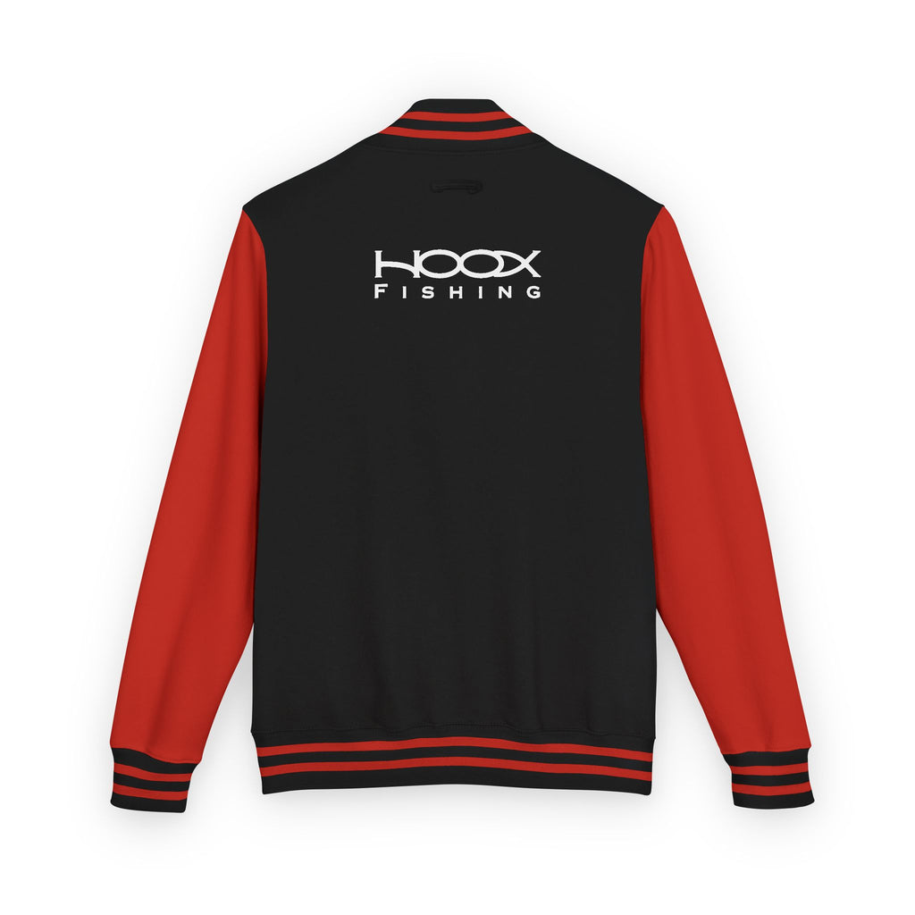 Hook Fishing Letterman Jacket | Red White varsity jacket