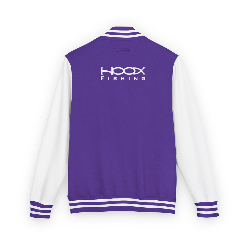Hook Fishing Letterman Jacket | Red White varsity jacket