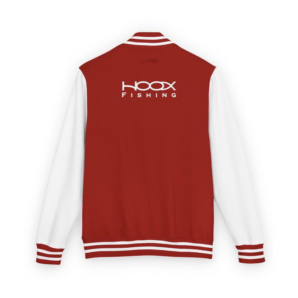 Hook Fishing Letterman Jacket | Red White varsity jacket