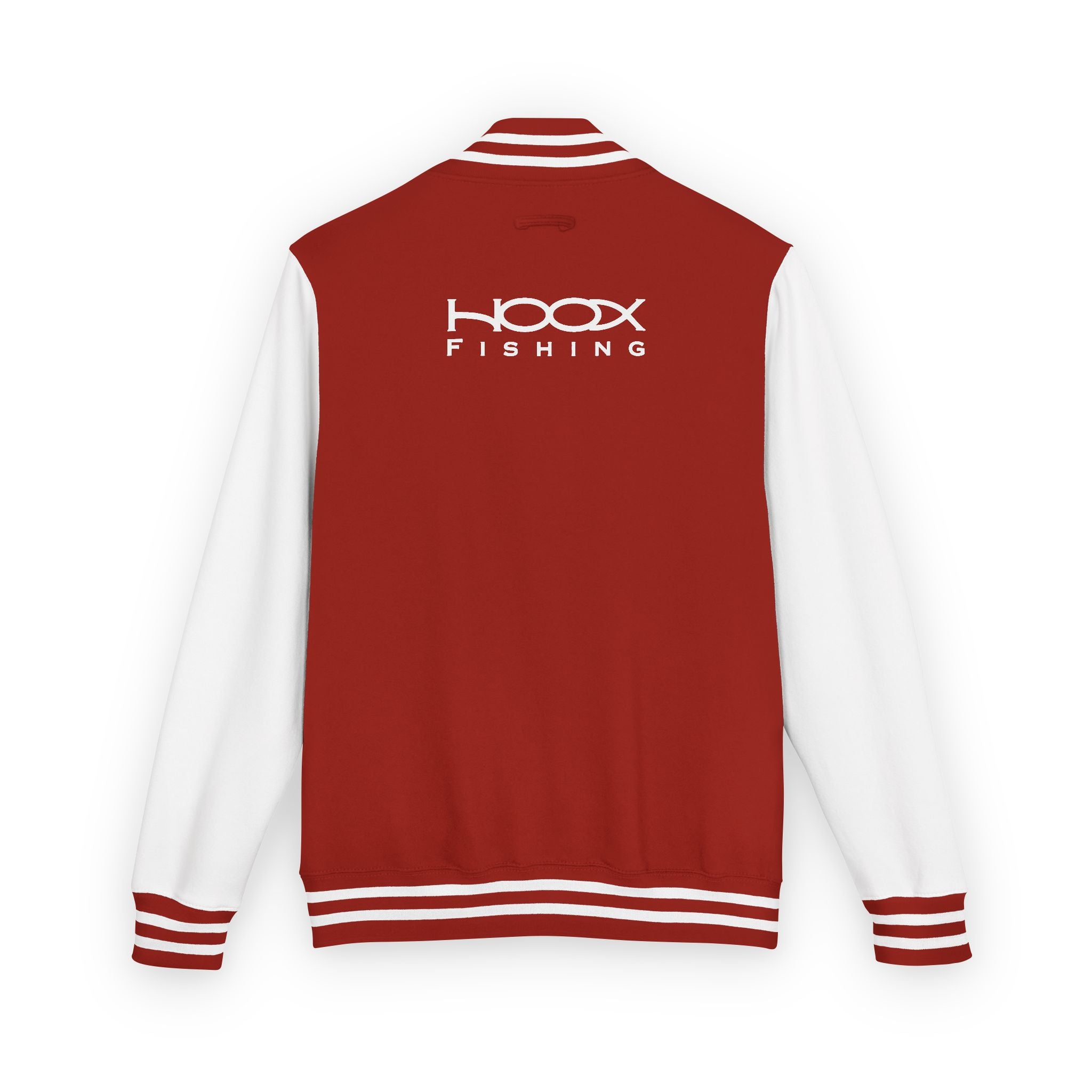 Hook Fishing Letterman Jacket | Red White varsity jacket