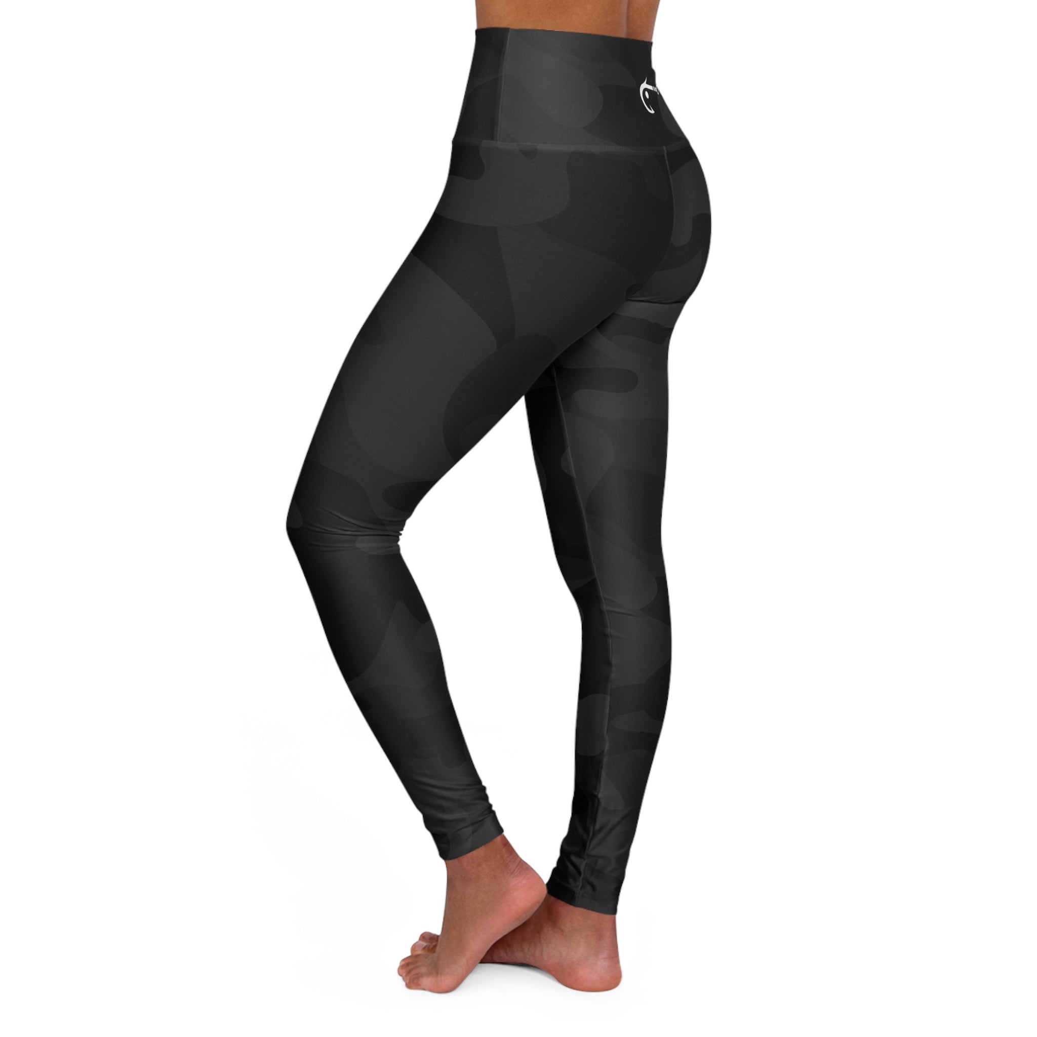 Hoox Fishing Black Camo High Waisted Leggings | All-Over Print