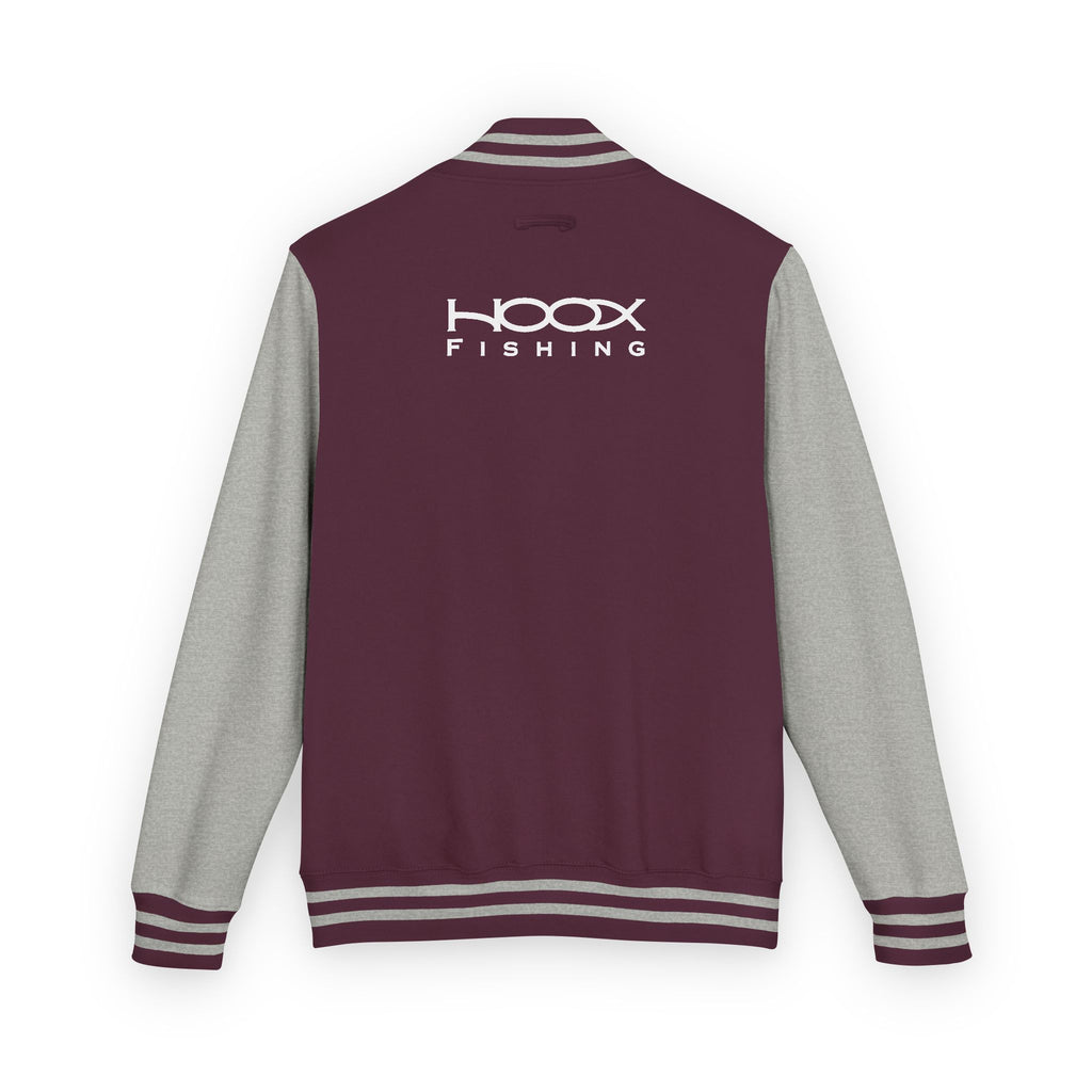 Hook Fishing Letterman Jacket | Red White varsity jacket