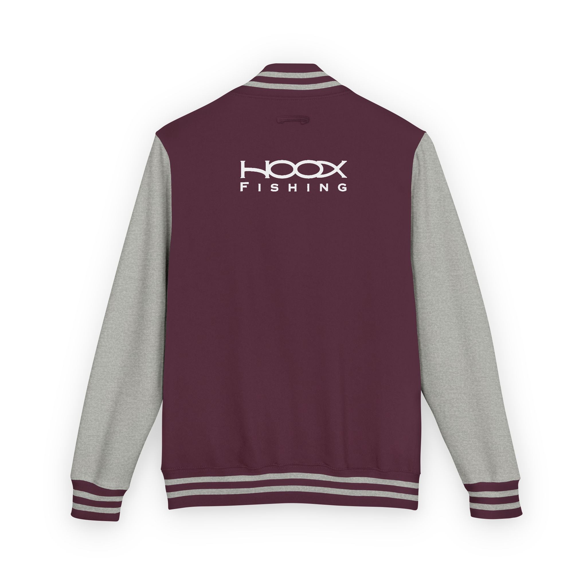 Hook Fishing Letterman Jacket | Red White varsity jacket