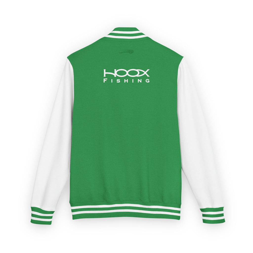 Hook Fishing Letterman Jacket | Red White varsity jacket